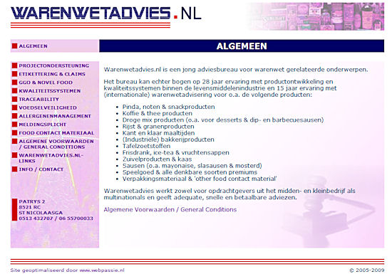 www.Warenwetadvies.nl